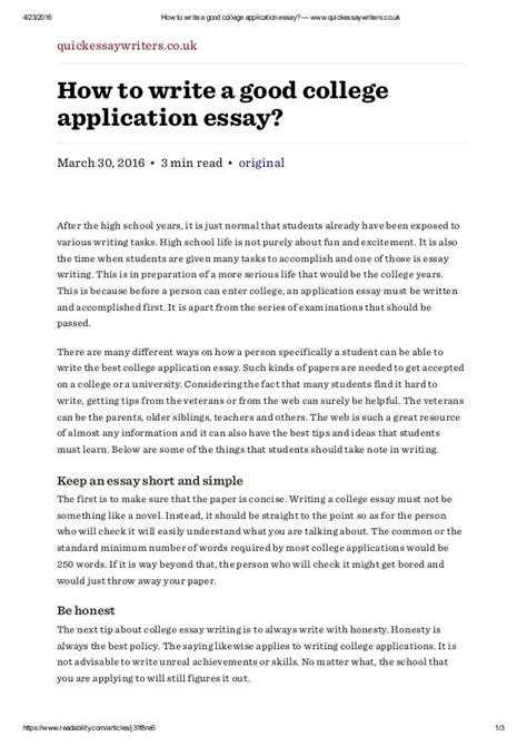 How Long Should Your College Application Essay Be?